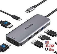 Docking Station USB C to Dual HDMI Adapter, USB C Hub Dual 6 in 1  2 HDMI PD  
