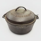 VTG Wagner Ware Sidney O Cast Iron Drip Drop Roaster Dutch Oven W/ Lid 1268 No 8
