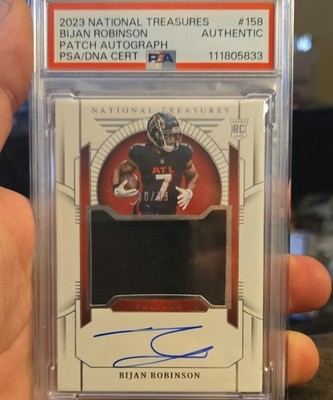 2023 Panini National Treasures - Rookie Patch Autographs Bijan Robinson #158 /99
