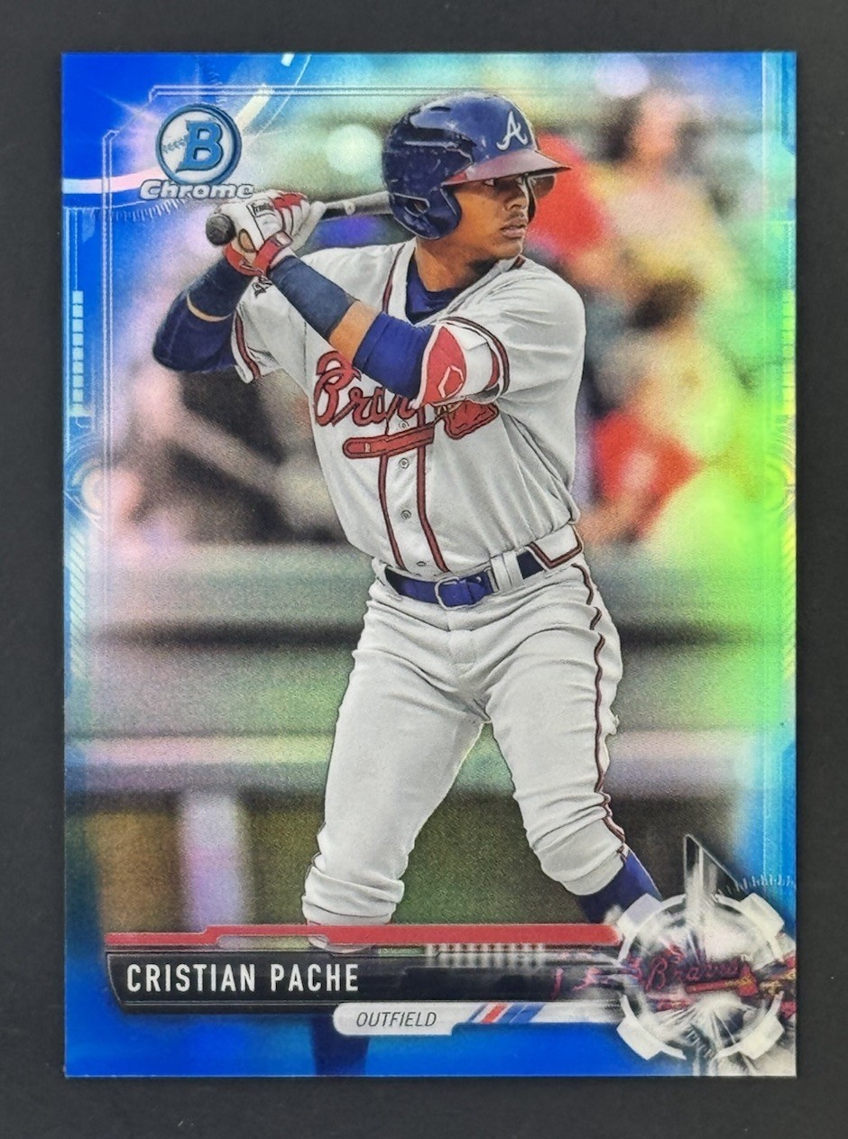 2017 Bowman Chrome Draft - Cristian Pache #BD-40 Blue Refractor /150 (RC)