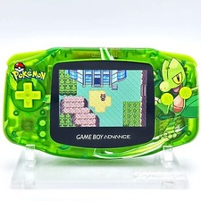 Game Boy Advance GBA Custom IPS Backlit Screen UV Printed Shell Treecko Pokemon