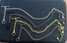 detailed hand single albert pocket watch chain gold silver bronze black colour