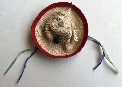 Vintage Barbie Doll # 967 Picnic Set Straw HAT ONLY, Mattel 1960s, Ships Fast