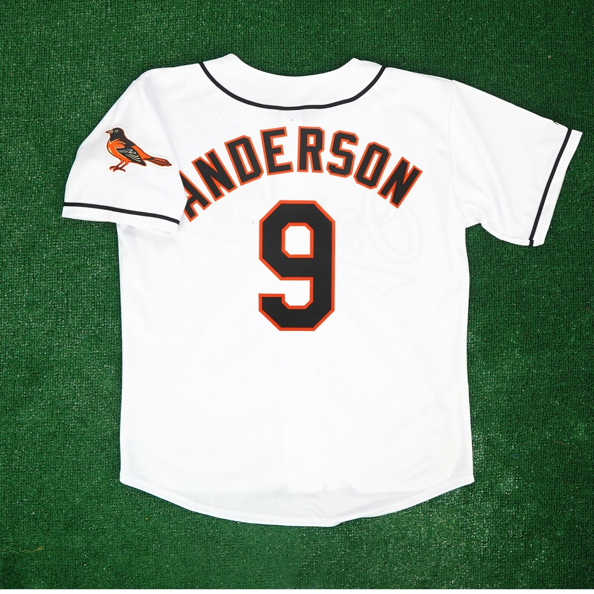 Brady Anderson Baltimore Orioles 1996 Home Men's White Jersey w/ Team Patch