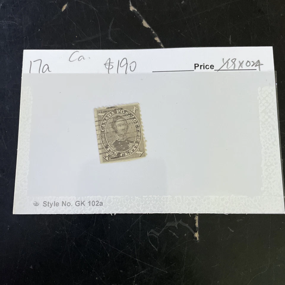 Estampilla de Canadá Scott #17b diez centavos gato $140 Foto 4 de 4