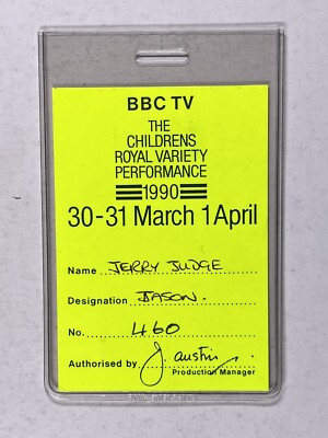 Children's Royal Variety Performance Pass Jason Donovan Original März/April 1990
