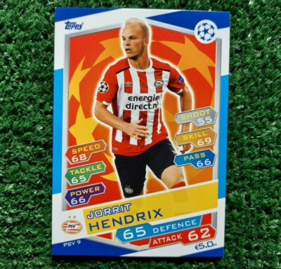 TOPPS CHAMPIONS LEAGUE CARD 2016/17 PSV PSV9 HENDRIX CARD 2017  