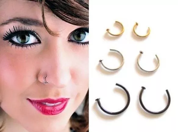 How to put in an open hotsell nose ring