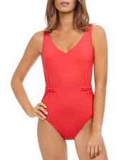  168 NWT Gottex Red Braided One Piece Swimsuit 10 pjl0822