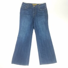 Seven7 Premium Denim Womens 12 33x31 Flare Dark Wash Mid Rise Blue Jeans