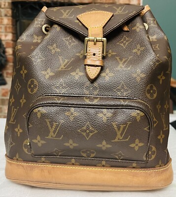 Louis Vuitton LV Monogram MONTSOURIS MM Backpack Browns Bag M51136 - VERY GOOD**