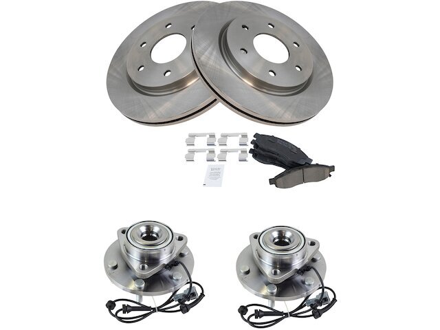 Front Brake Pad and Rotor and Wheel Hub Kit fits Nissan Armada 2005-2006 93GZSF