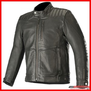 giacca alpinestars pelle nera