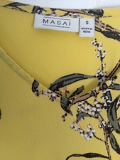 Masai Dress Peasant Cottage Core Oversize 3/4 Sleeve Pockets Viscose Size S/M