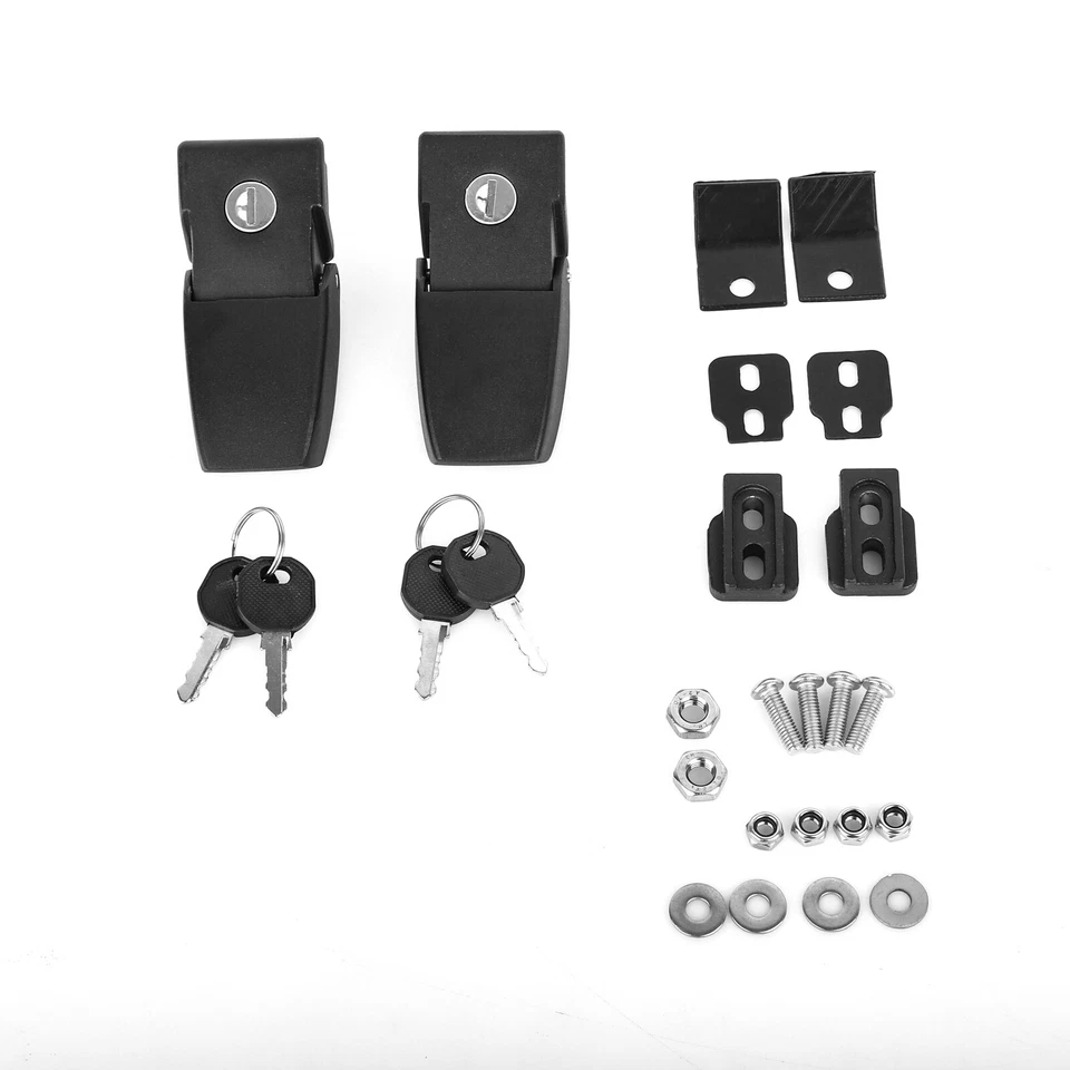 Kit de cierre de bloqueo de capó de aluminio para Jeep Wrangler JK JKU 2007-2018 Foto 4 de 4