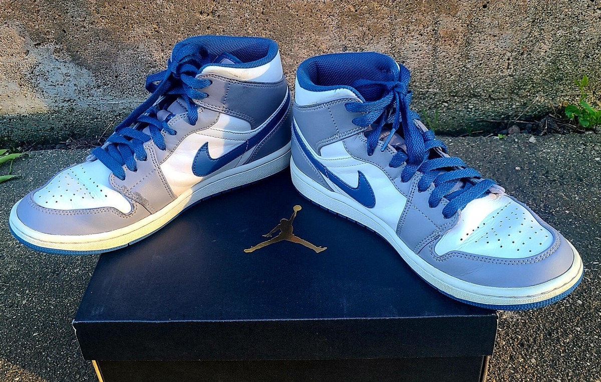 AIR JORDAN 1 MID TRUE BLUE DQ8426-014 エア Jordan 1 Mid True Blue Men's - DQ8426-014 - US