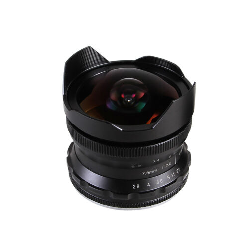 New 7.5mm f2.8 fisheye lens Fr Panasonic Olympus Micro4/3 cameras GH1/2 E-M1E-M5 - Picture 2 of 9
