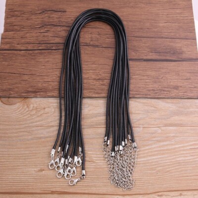 10pcs Leather Adjustable Braided Cord DIY Necklace Bracelet Rope Making  Findings