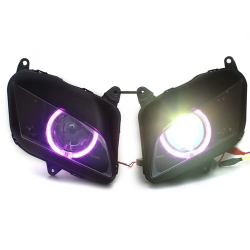 Fully Assembly Headlight HID Projector Angel Eyes 35W For Honda CBR600RR 2007-12 - Picture 11 of 18