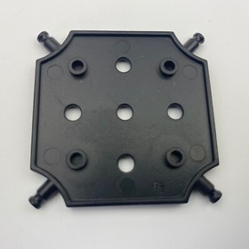 4 Micro Knex Panels Black Square Base Plates - Rare Mini K'nex Parts