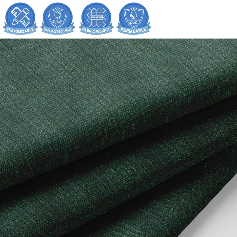 8 FT Green Fabric Roll Sunwind Screen UV Block Shade Cloth patio Yard - Image 3 of 4