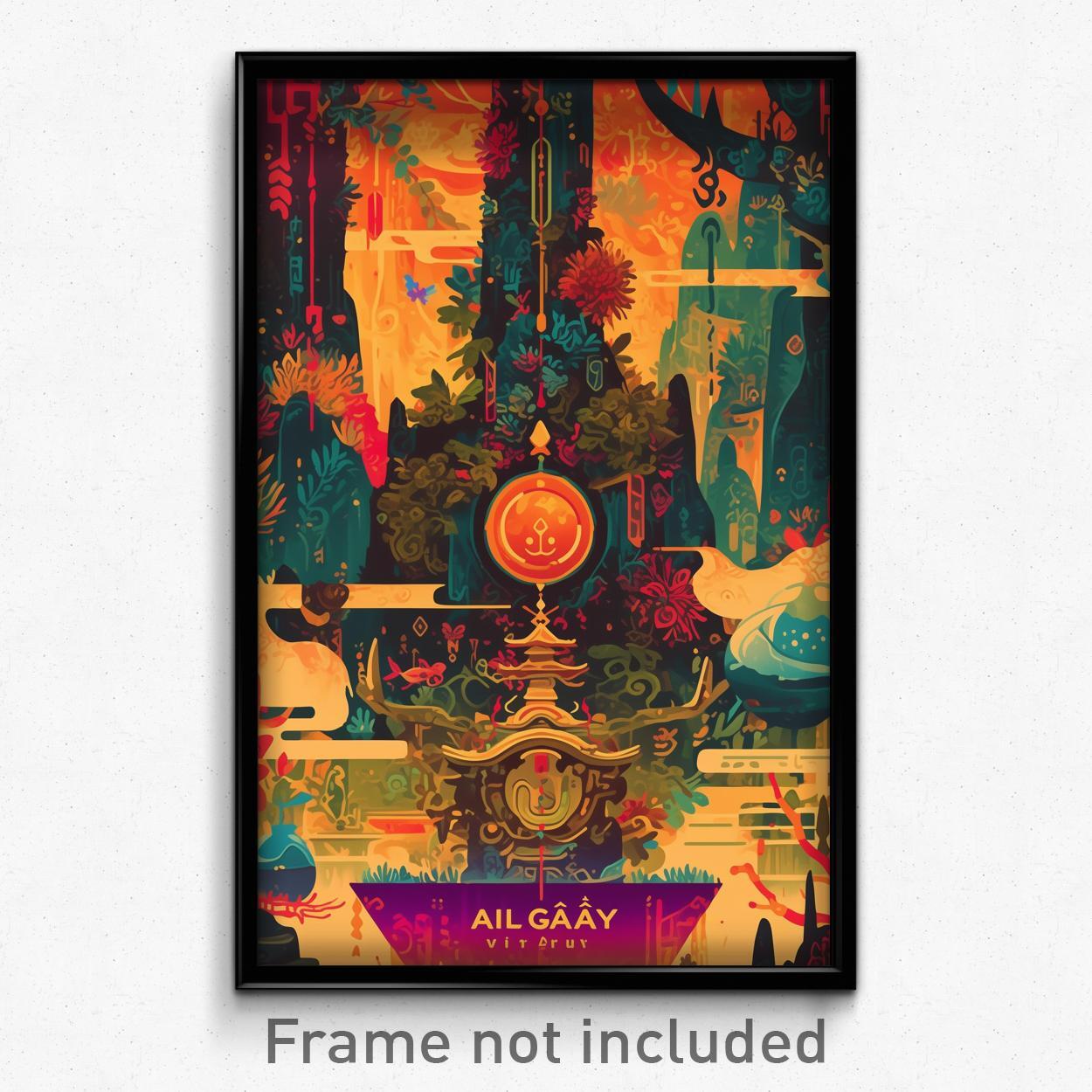 Vintage Vietnamese Movie Poster Art Print - Alive Granary Retro Film