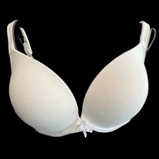 EUC Cacique Cream Ladies Boost Plunge Bra Size 32DDD