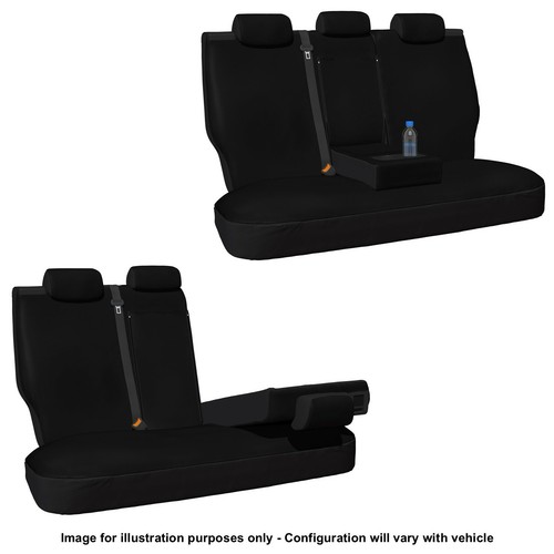 SINGLE ROW CUSTOM BLACK MESH SEAT COVER FOR SUBARU LIBERTY 96-97 - Picture 3 of 10
