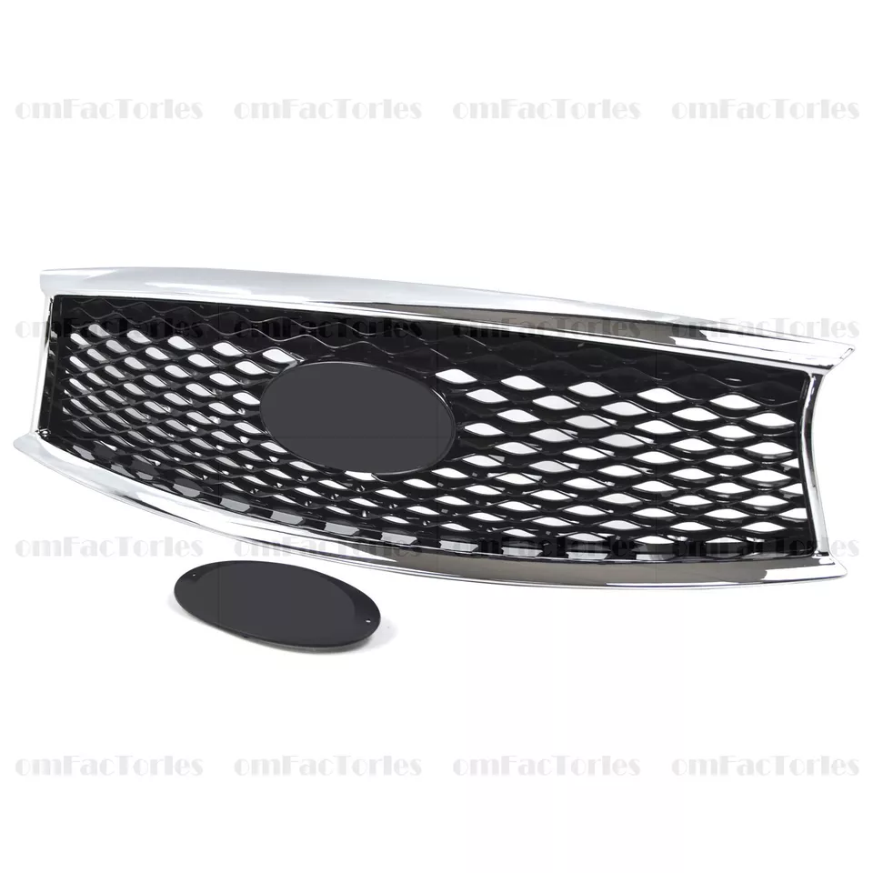 Parrilla superior delantera cromada para Infiniti QX70 2014 2015 2016 2017 62070-6WP1A Foto 2 de 4