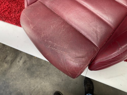 Kia Stinger GT2 Front Left Driver Side Bottom Seat Cushion Red Leather OEM B7 - Picture 2 of 11