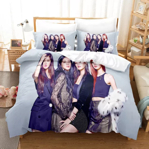 BLACKPINK K-POP Doona Duvet Cover Bedding Set Pillowcase Single Double Queen - Picture 11 of 31