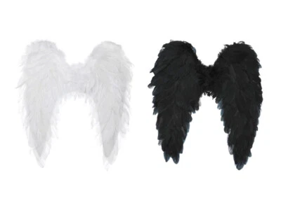 KarneLux Feder Flügel Engel Accessoire für Karneval, Weihnachten, Fasching
