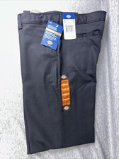 Dickies Boy's Black Classic Fit /Flat Front /Straight Leg Pants /20 Husky