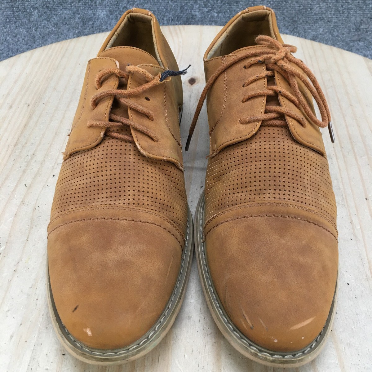 XRAY Footwear Boot Men\'s 9 Faux‎ Leather Lace Up Casual Ankle Shoes Brown Xray Shoes Mens 9 Casual Lace Up Oxford Brown Faux Leather  main image 3