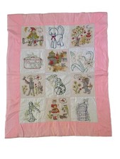 Vintage Wizard of Oz Baby Blanket Handmade Crib Quilt 33.5  x 27.5  OOAK