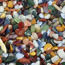 Mixed Agate, Quartz,  Jasper Tumbled Polished Crystal Stones, 8 to 16 oz Lots