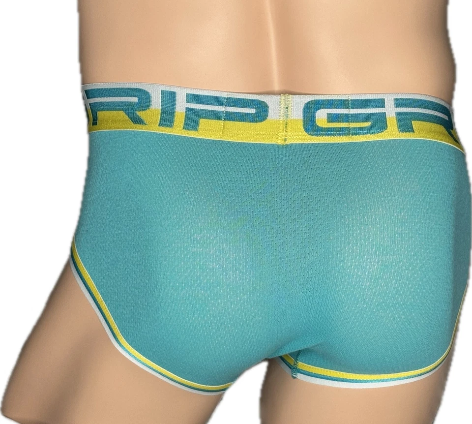 C-IN2 Men's GRIP MESH LOW RISE Brief SIZe M Underwear TEAL - Image 3 of 3