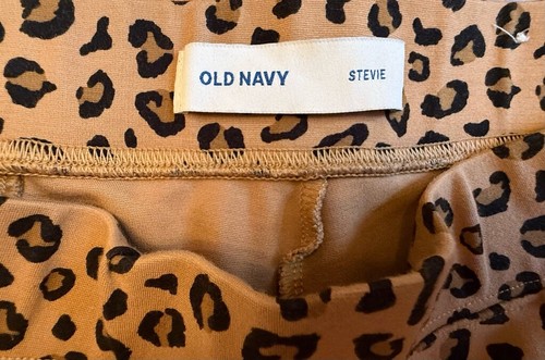 EUC Women's Old Navy High-Waisted Ponte-Knit Stevie Pants Leopard Large - Picture 2 of 10