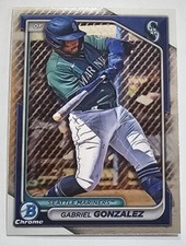 2024 Bowman Chrome Baseball Card BCP-35 Gabriel Gonzalez Rookie Seattle Mariners