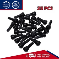 LOT 25 TR 413 Snap-In Rubber Tire Valve Stems Short Most Popular Valve Black