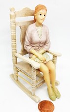 Dolls House Lady On A Rocking Chair 1:12 Scale Resin Miniature Furniture tumdee