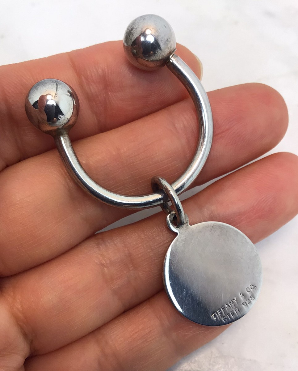 小物 OLD TIFFANY SILVER KEY RING Vintage Tiffany & Co Sterling Silver Horseshoe Key Chain Key