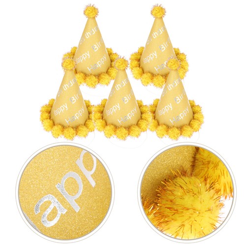 5 piezas Accesorios para fotos de fiesta de cumpleaños Sombreros para fiesta de cumpleaños Sombrero con cono de fiesta - Imagen 11 de 12