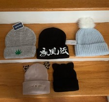 Lot of 5 Beanies Never Worn Various Brands Various Colors