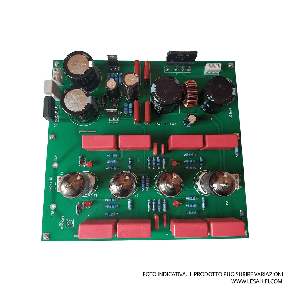[ARCHIMEDE RED] PCB DIY KIT Preamplificatore Valvolare PHONO MM / Tube Preamp - Immagine 3 di 3