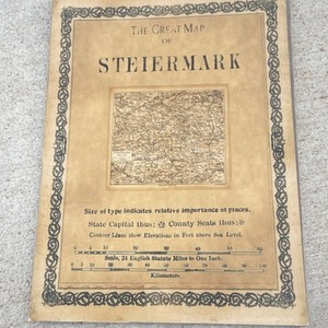 Bibliographisches Institut Topographical Sheet Map of Steiermark Graz Austria