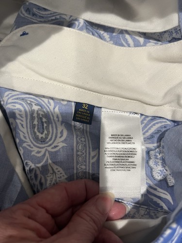 Polo Golf Ralph Lauren Men's Shorts Bandanna Blue Size 32 Golf Tennis - Picture 10 of 12