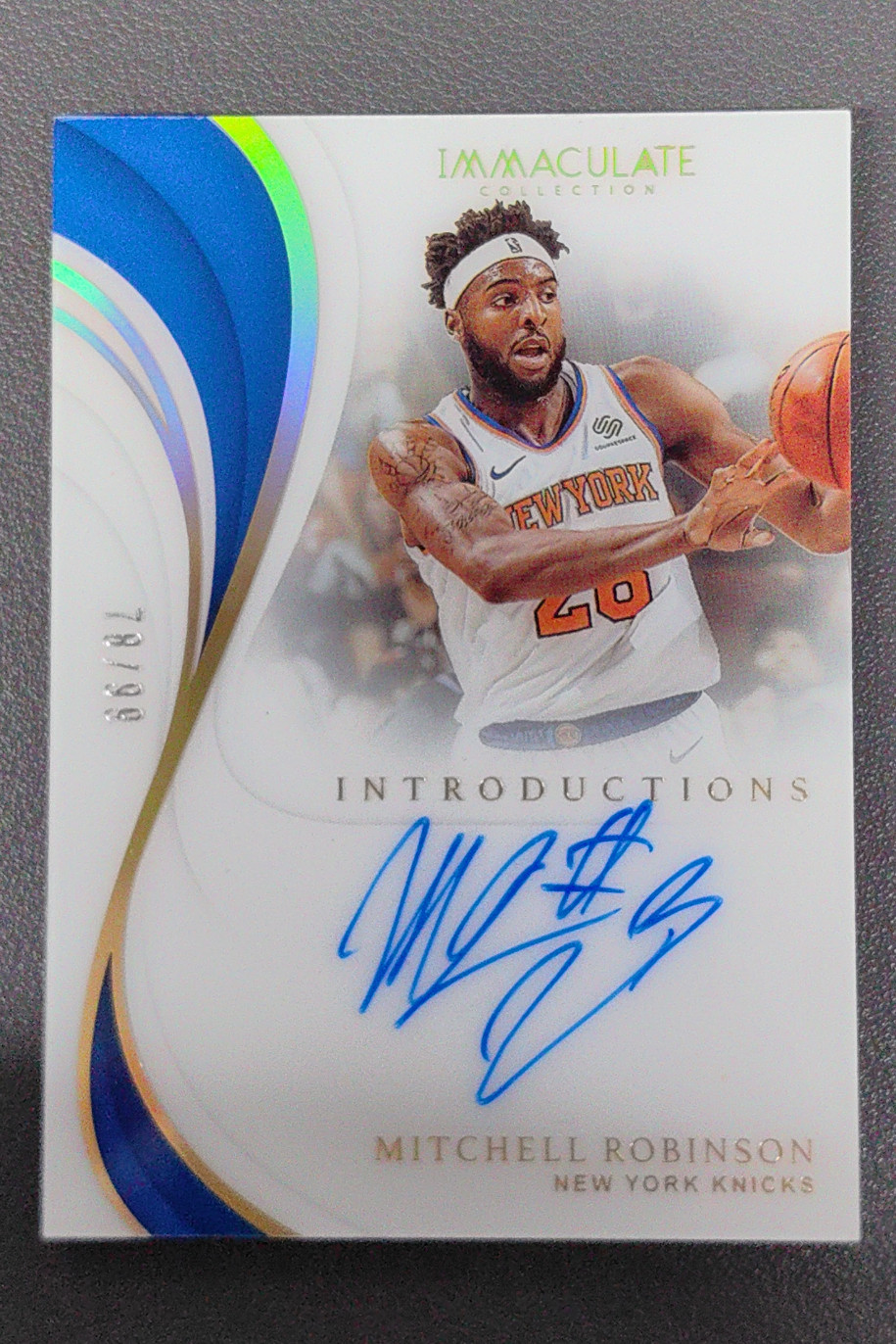 2018-19 Panini Immaculate Mitchell Robinson Immaculate Introductions Auto /99