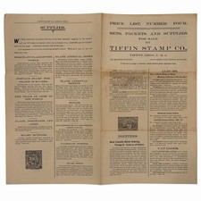 TIFFIN STAMP CO. Price List Sets & Supplies Pamphlet Ohio Ephemera 1900's