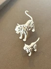 LOT 2 Vintage PLAYMOBIL Baby TIGER Parent Family Mother Father Zoo Safari Animal